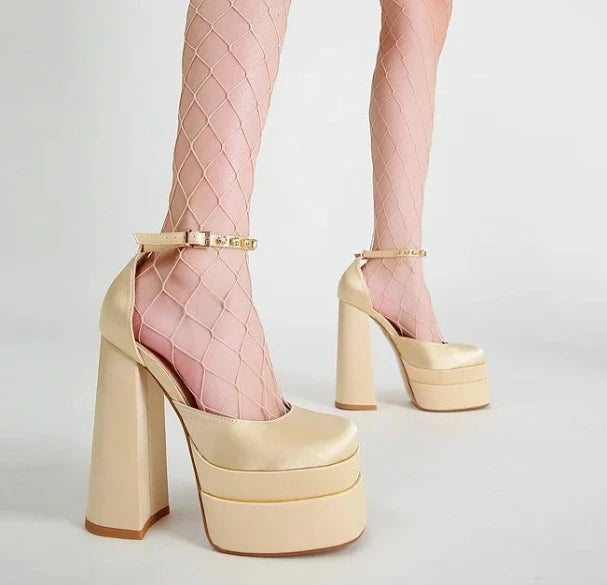 Block Platform Heels for Women